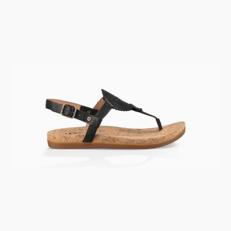 UGG Ayden II Black Sandals for Women (TFWO31685)